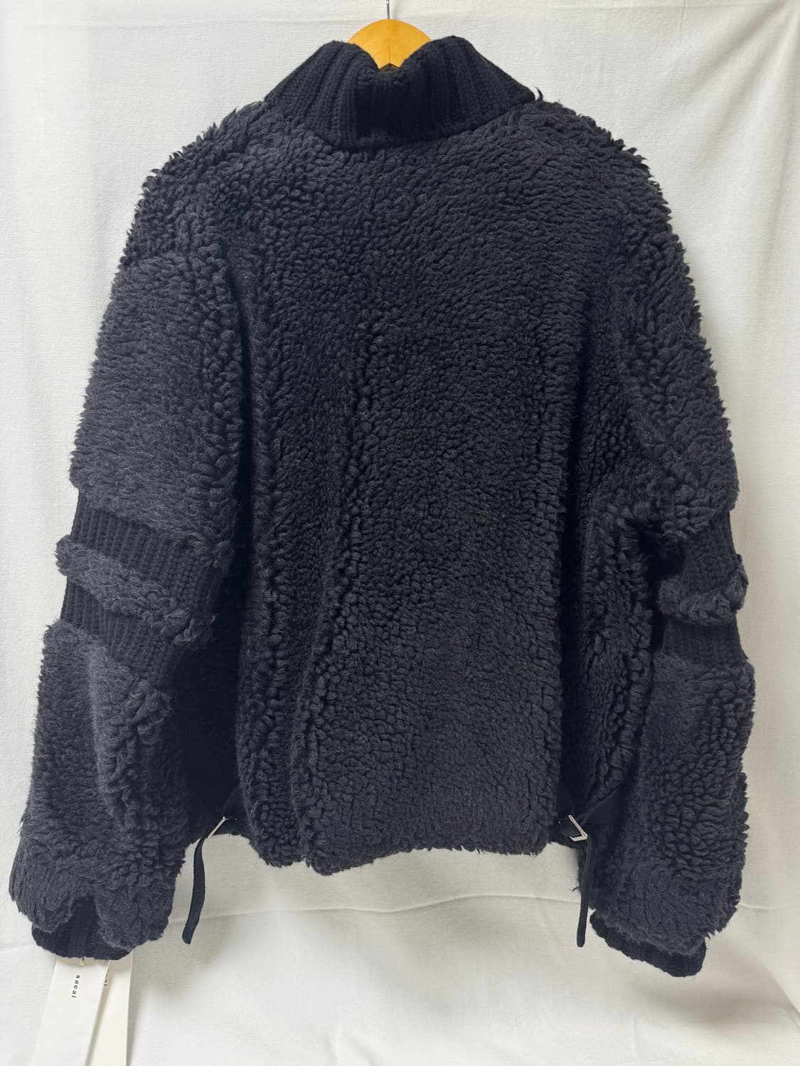 사카이 페이크 쉬어링 리브드 울 바시티 자켓 상품이미지5