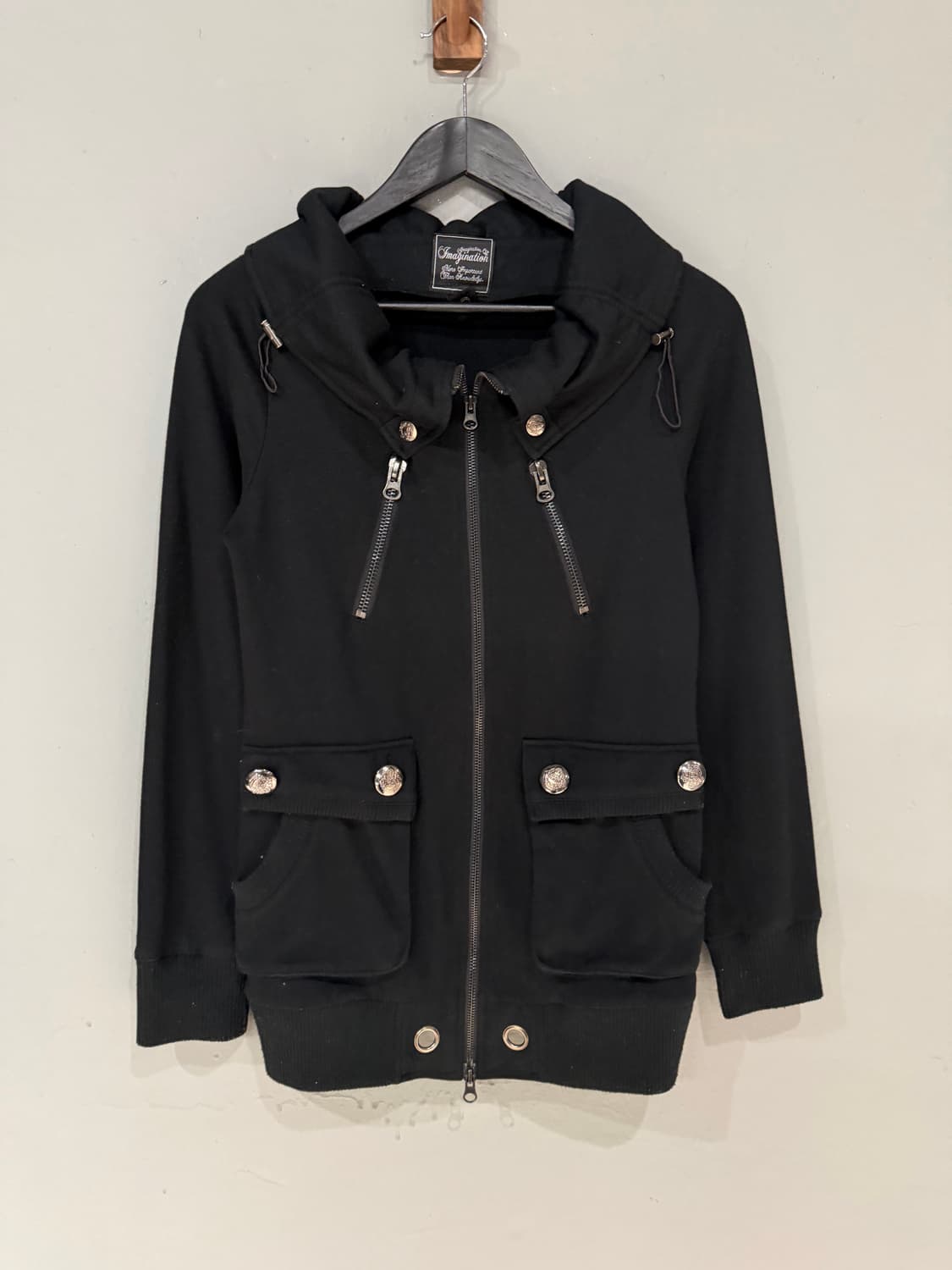 high-neck & wide collar detail zip-up 상품이미지6