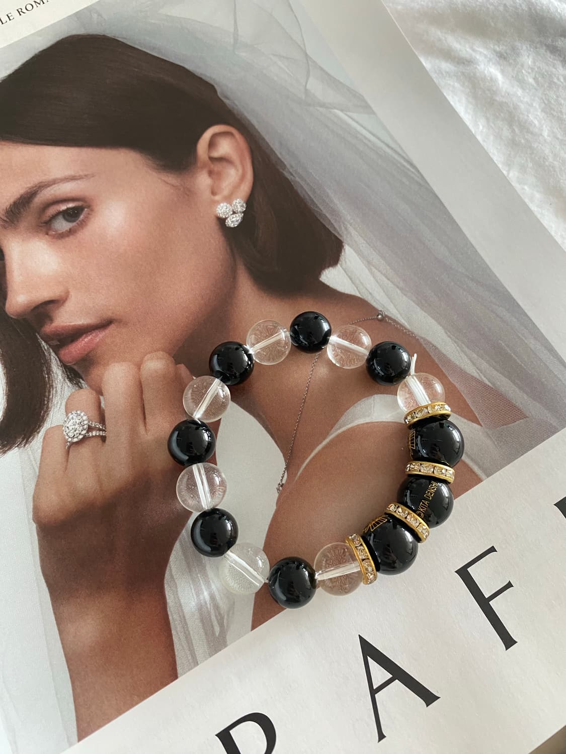 블랙 크레스탈 비즈 팔찌 상품이미지4