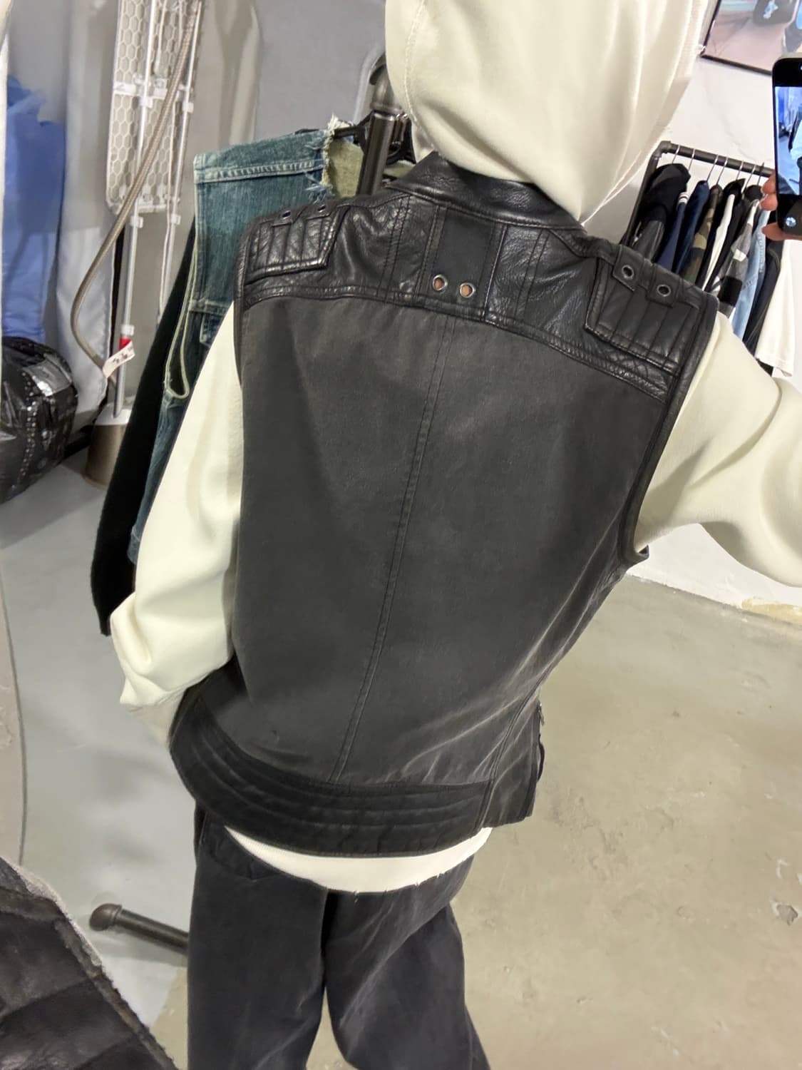 할리데이비슨 가죽 조끼 상품이미지5