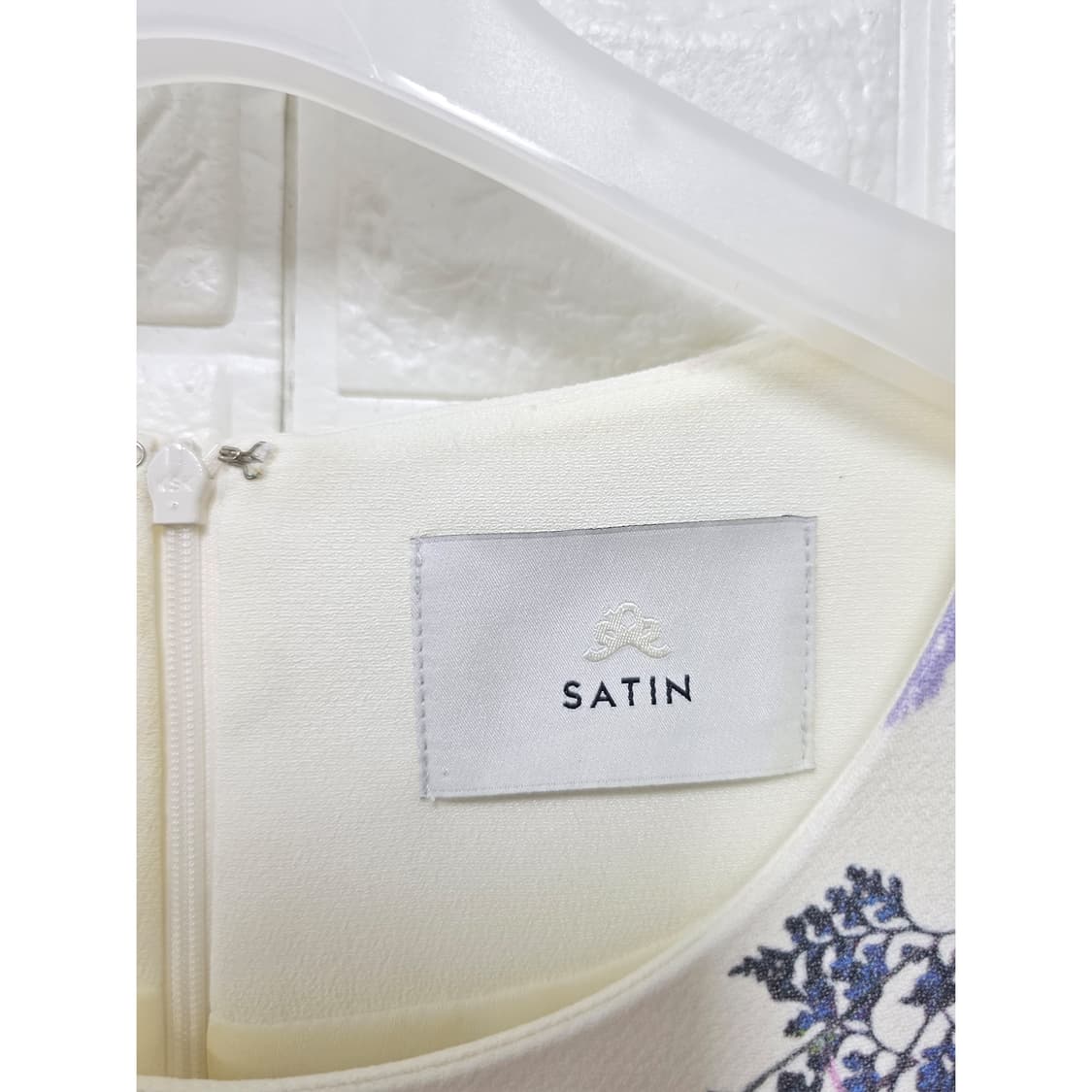 S SATIN 플라워 쉬폰 원피스 상품이미지2