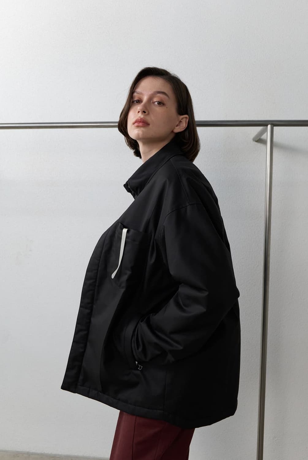 [M] 이예 yiyae 패딩 셔츠 자켓 블랙 상품이미지2