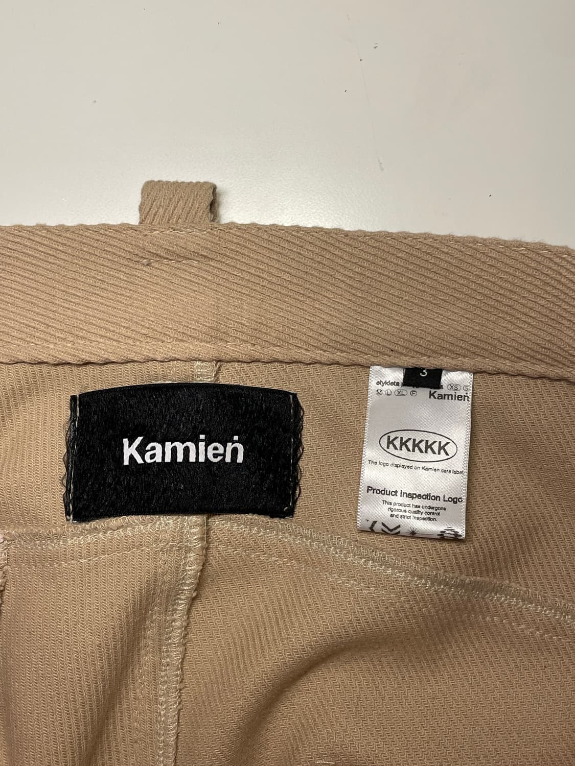 카미엔 타이탄 배기 팬츠 베이지 (3사이즈) 상품이미지7