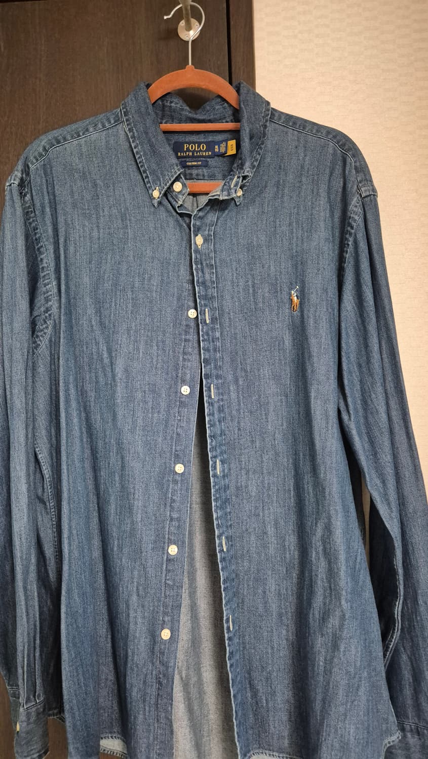 폴로 커스텀핏 데님셔츠 xl 상품이미지1
