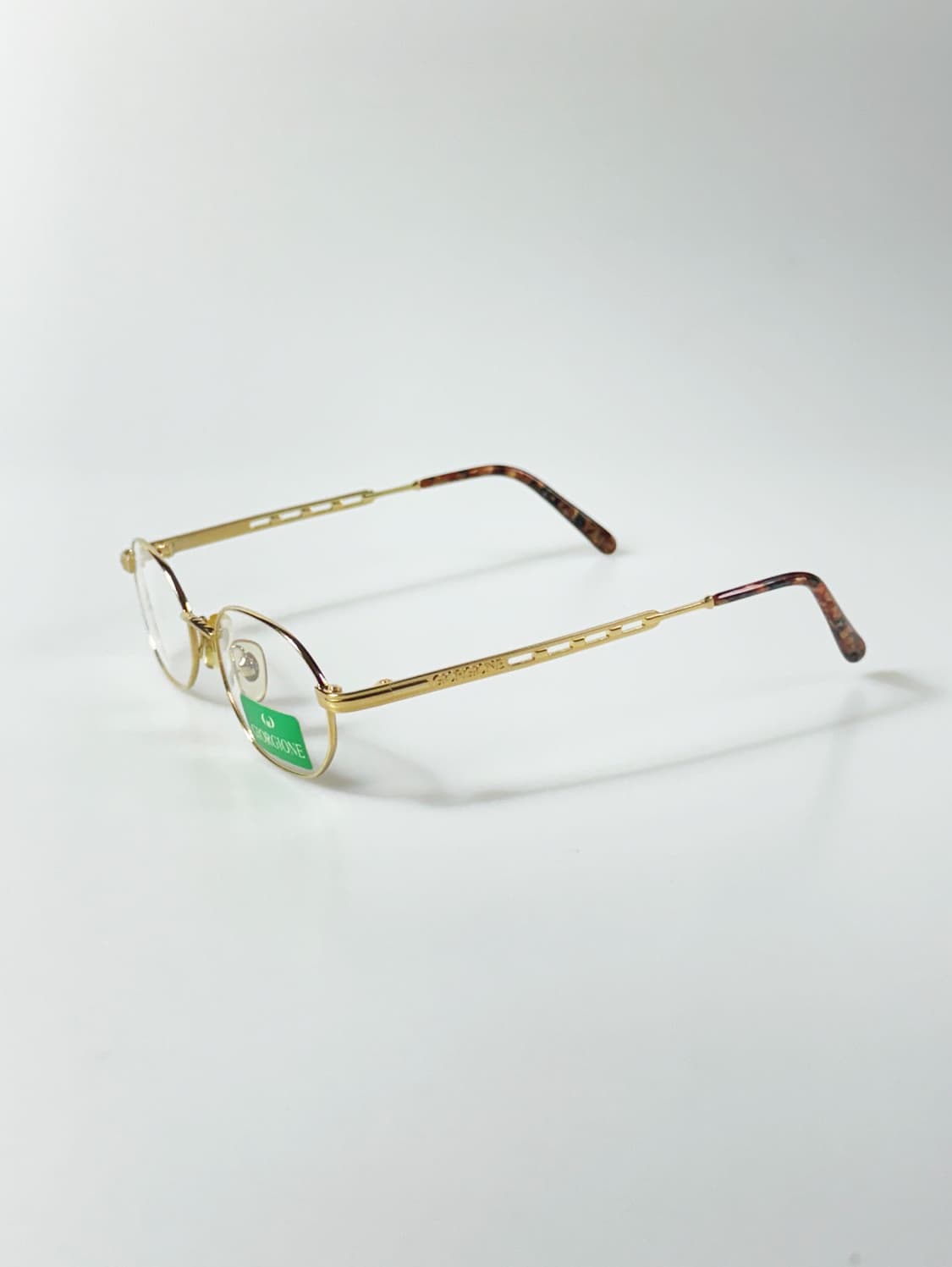 90s GIORGIONE 골드 오벌 메탈 프레임 빈티지 안경 상품이미지3