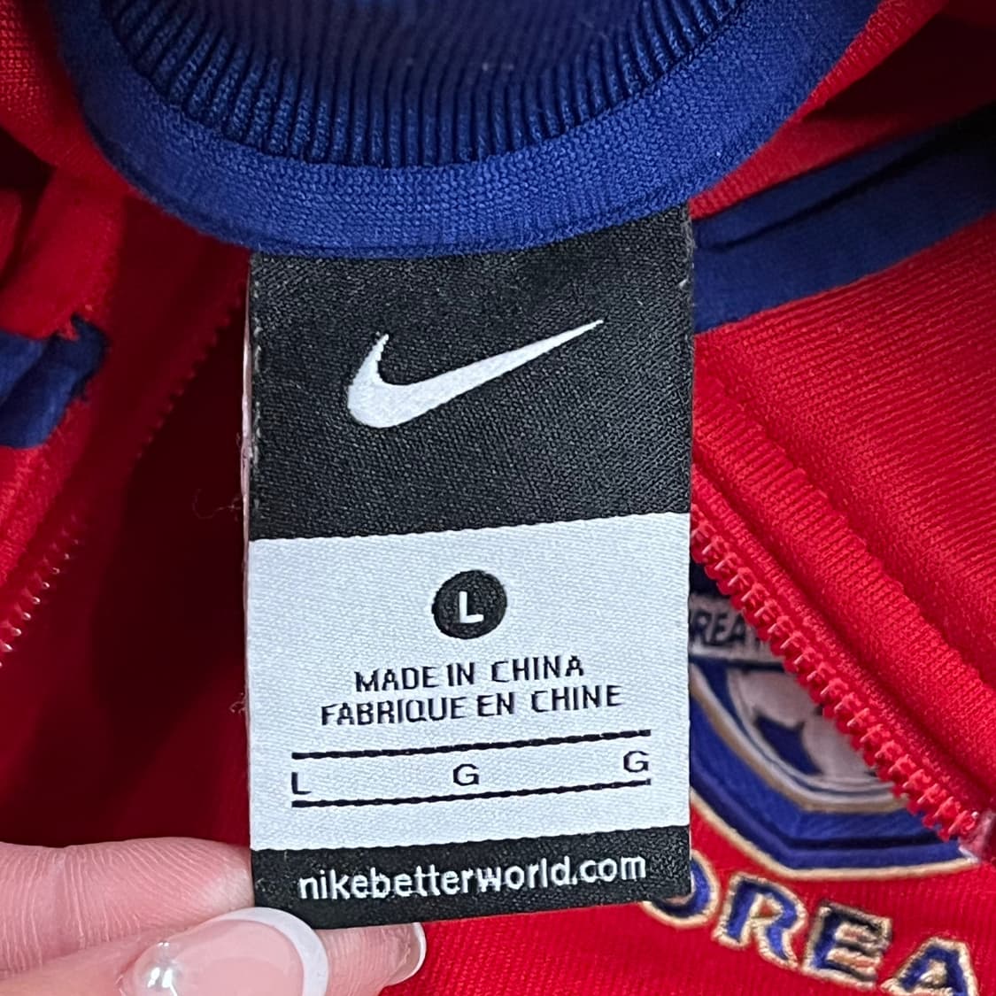 [정품/L] 나이키 대한민국 축구 국가대표팀 트랙탑 레드 b10 상품이미지5