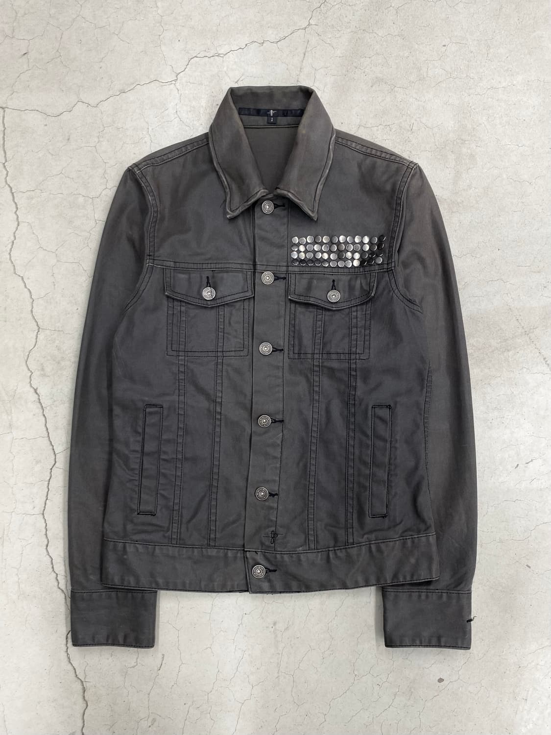 노 아이디 스터드 코팅 자켓 상품이미지3