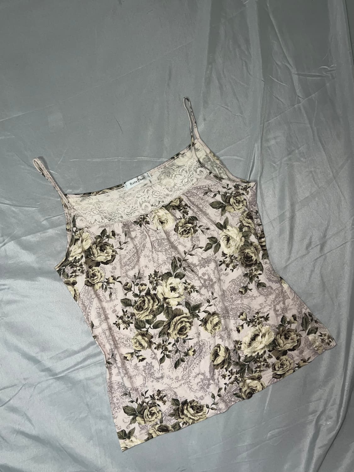 ✨vintage pink flower sleeveless 로즈 페이즐리 상품이미지1