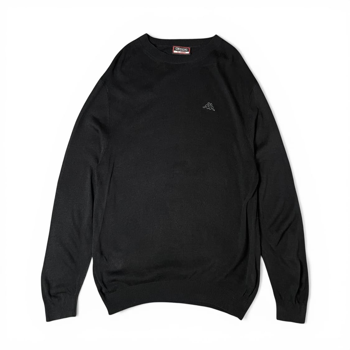 카파 블랙 스몰 로고 베이직 니트 2XL 상품이미지1