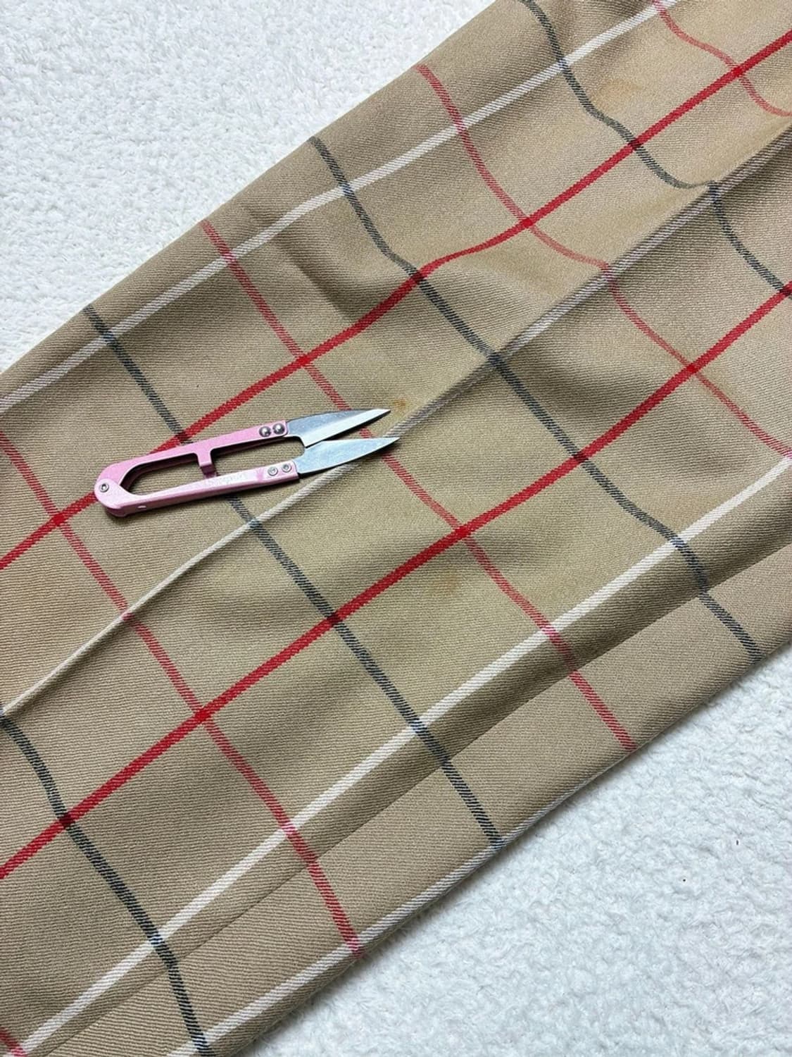 버버리 90's 하이웨스트 테이퍼드핏 체크 팬츠 PN6417 상품이미지5