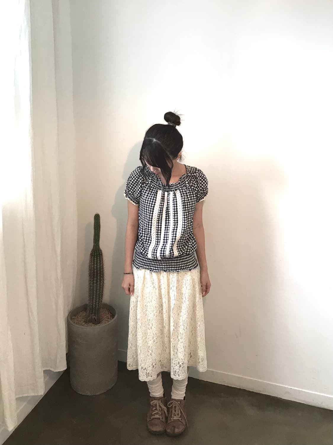 JP vintage checkered bl 상품이미지5