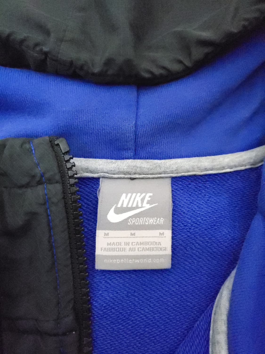 나이키 후드 집업 블루 블랙 m 상품이미지3