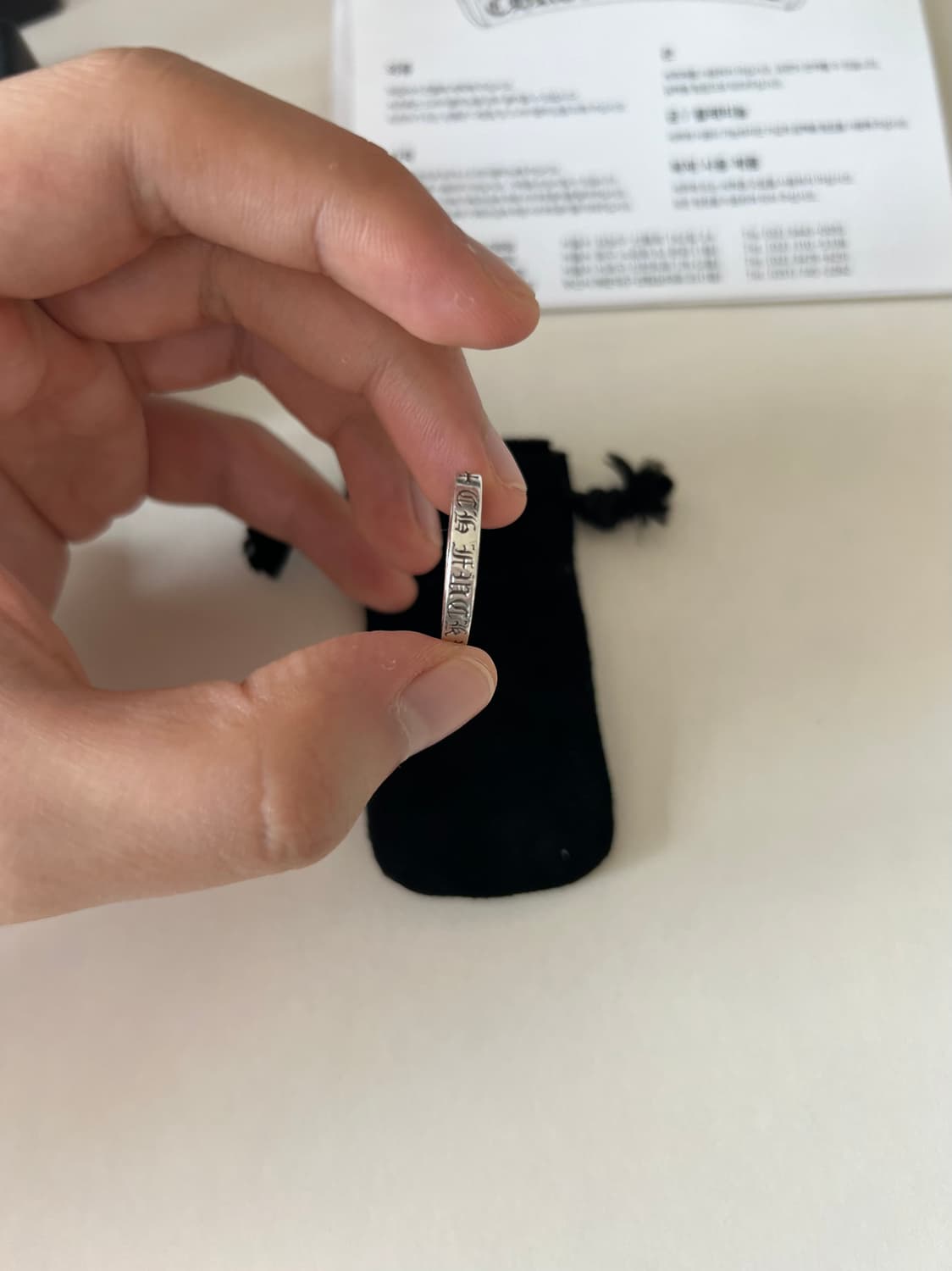 크롬하츠 퍽유링 3mm Us 5.5 상품이미지5