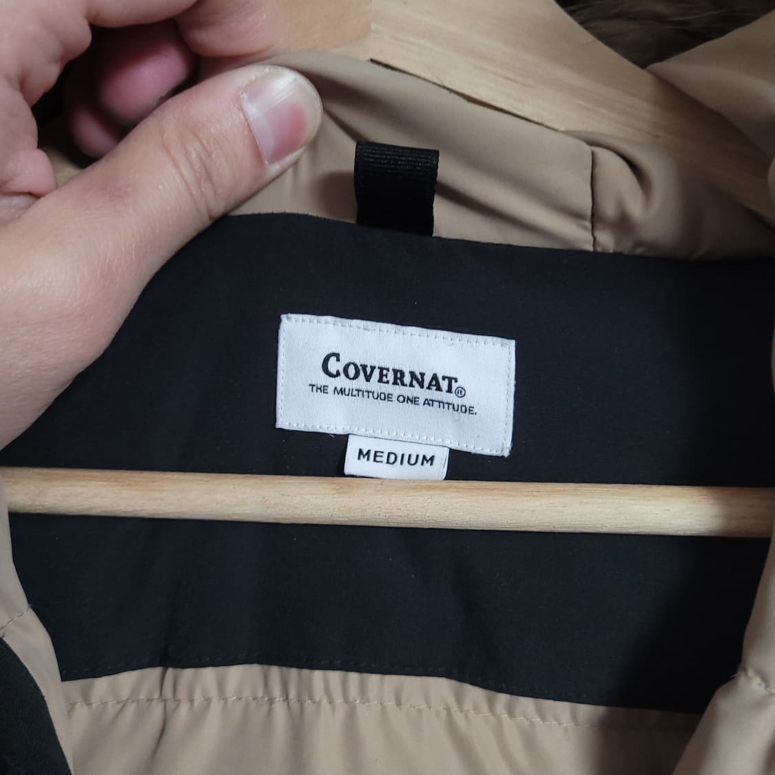 (M) COVERNAT 커버낫 N3B 블랙 패딩 퍼후드 점퍼 상품이미지4