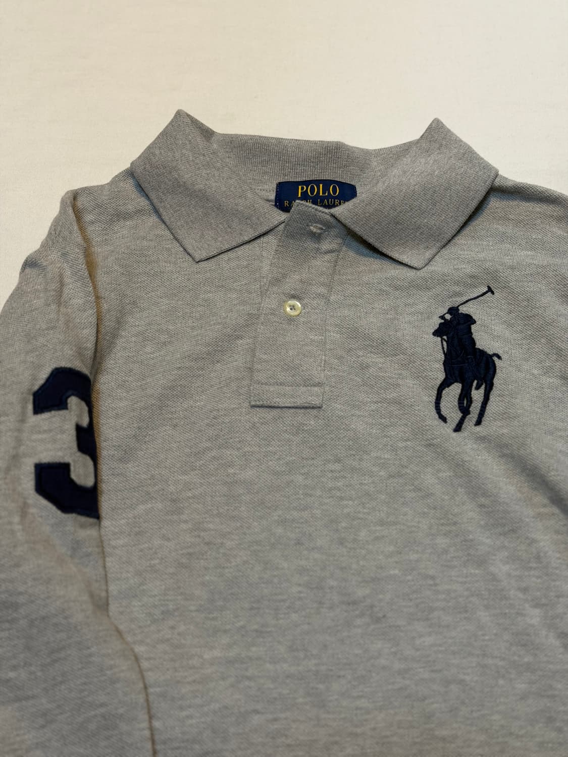 폴로 랄프로렌 빅포니 치프키프 롱슬립 카라티 그레이 상품이미지2