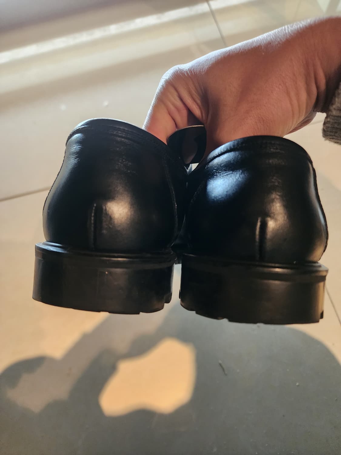 피렌체 아뜨리에 모크 슈즈 팜. (270~275)사이즈 블랙 구두 단화 상품이미지4