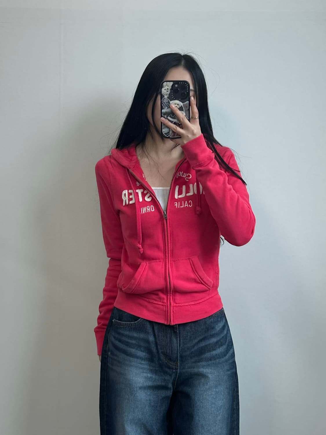 홀리스터 y2k 와투케 찐핑 후드집업 상품이미지1