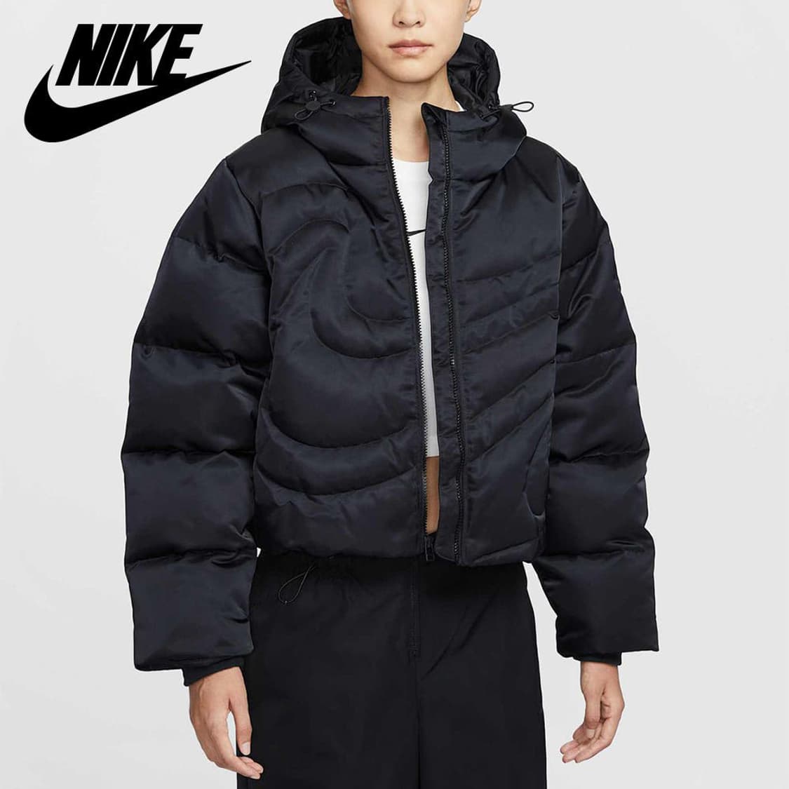 [Nike](택 있음) 스우시 시리즈 써마 핏 오버사이즈 다운 패딩 W 상품이미지1