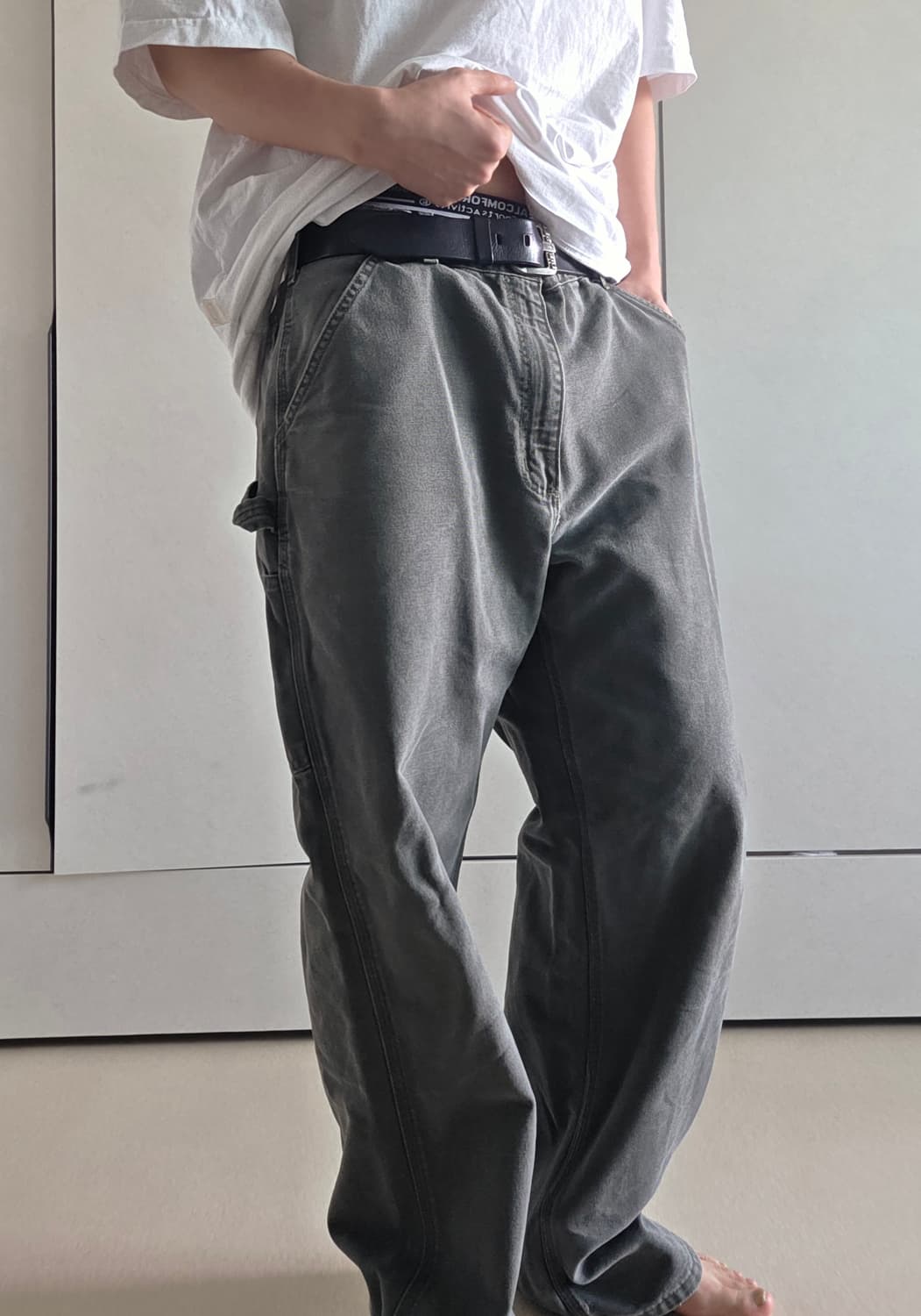 칼하트 모스그린 덩가리 워크 팬츠 (허리36,길이32) 상품이미지4