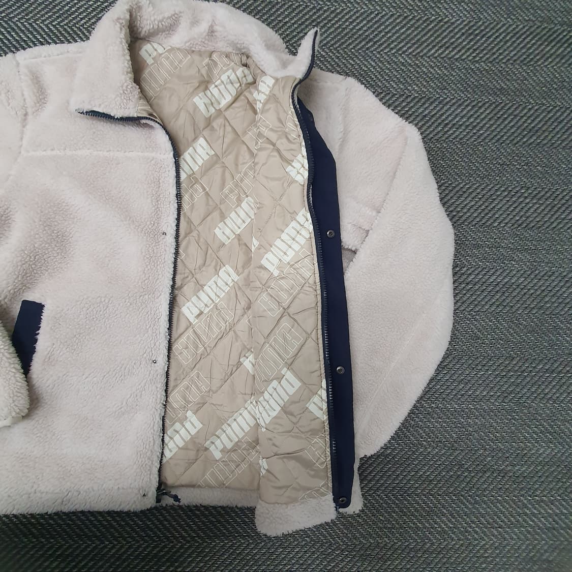 푸마 퀼팅 플리츠 집업자켓 남자105~110 상품이미지5