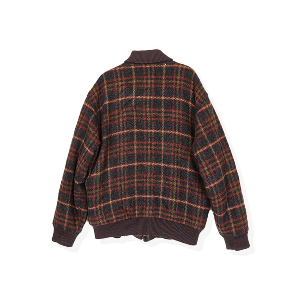 라코스테 90s 플래드 체크 울 블루종 (M) 상품이미지6