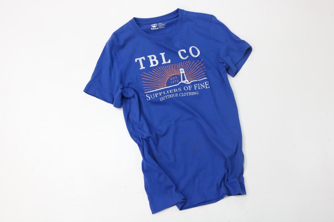 팀버랜드 빈티지 그래픽 블루 반팔 티셔츠 (S) 상품이미지2