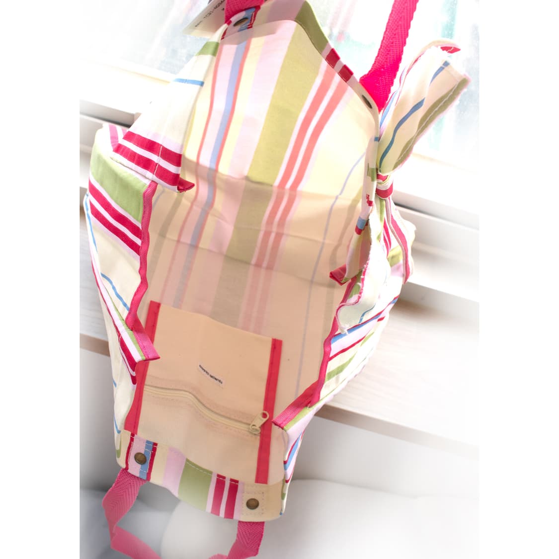 츠모리치사토 플라워 줄-무늬 숄더백 🌷 상품이미지6