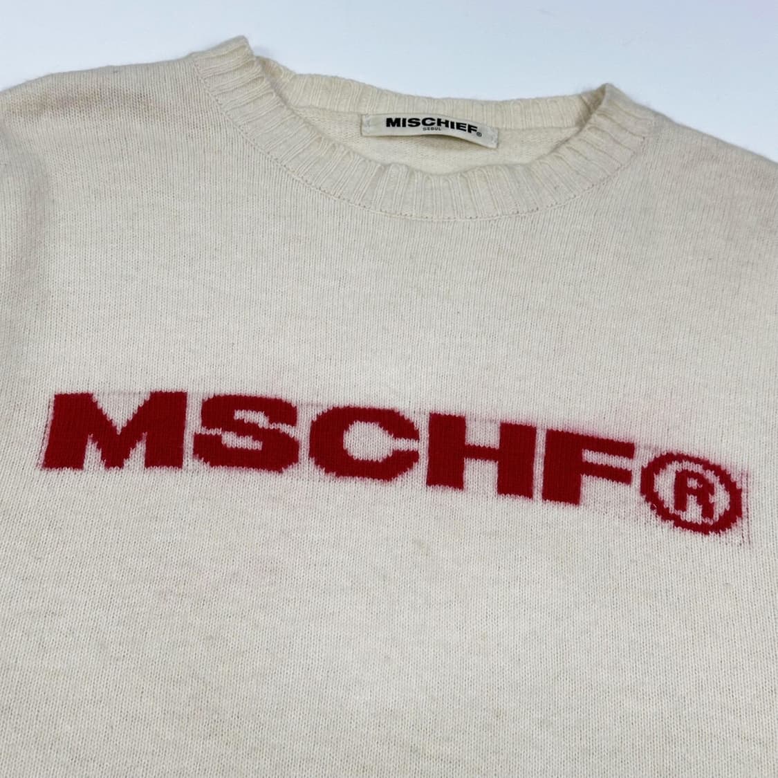 미스치프 우먼 이니셜 아이보리 울 니트 (Free 여성추천) 상품이미지3