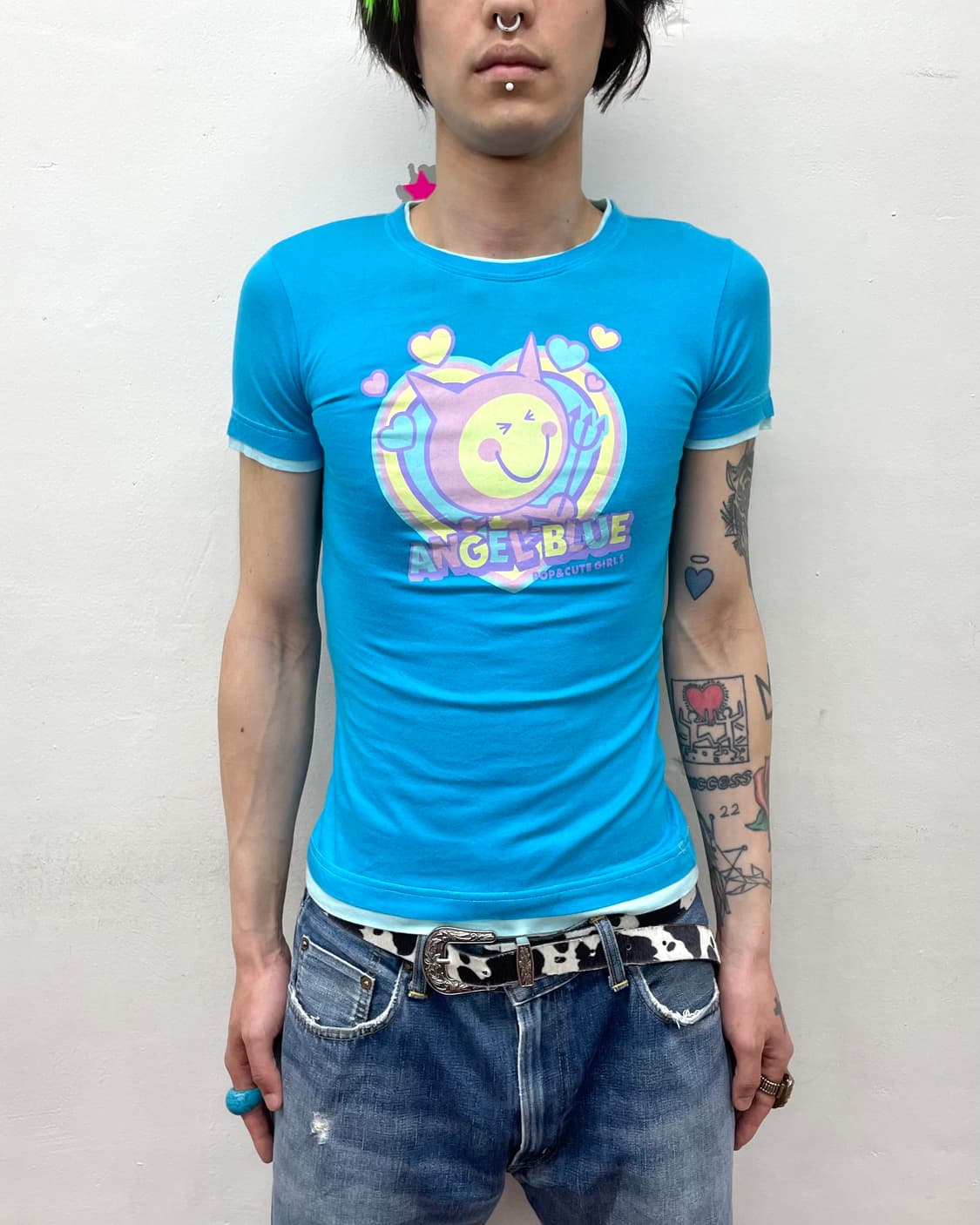 Angel Blue Cutie Devil Blue T-shirt 상품이미지1