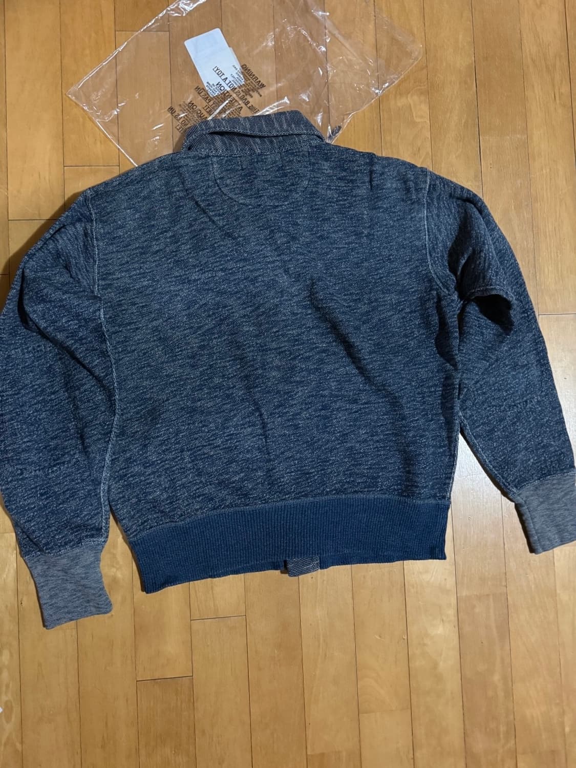 RRL 인디고 코튼 테리 가디건 M 상품이미지4