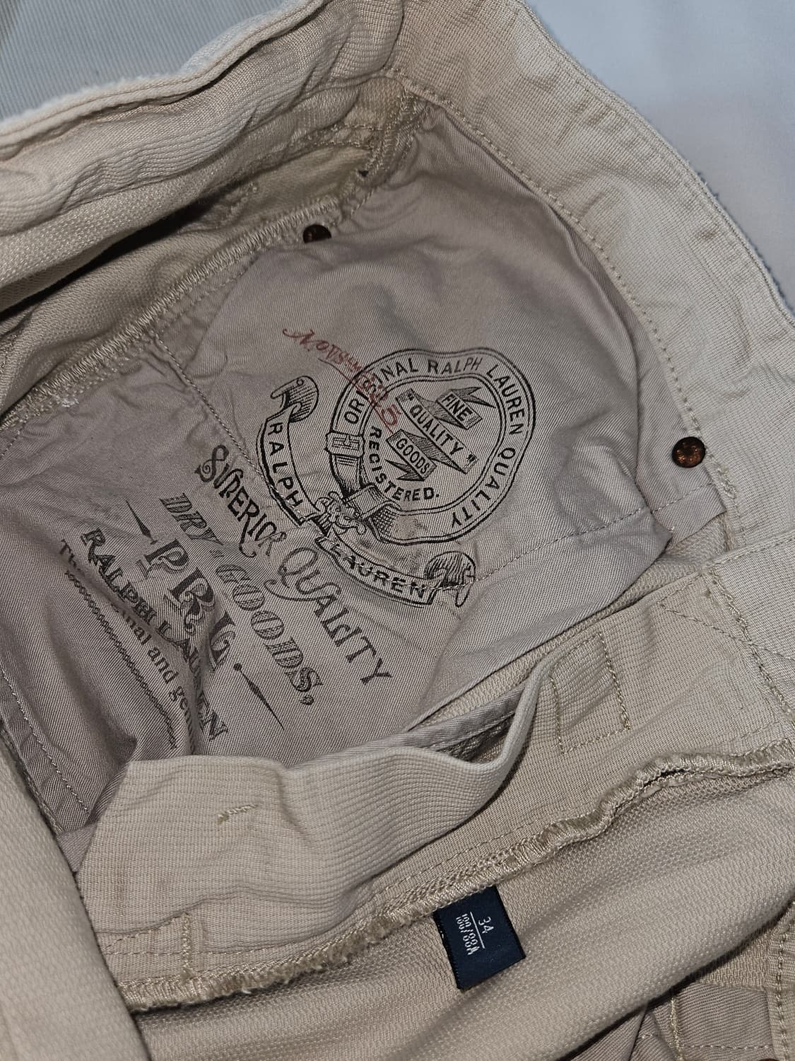 폴로 랄프로렌 가죽패치 RL 코듀로이 코튼팬츠 워크 슬랙스 바지 34 상품이미지5