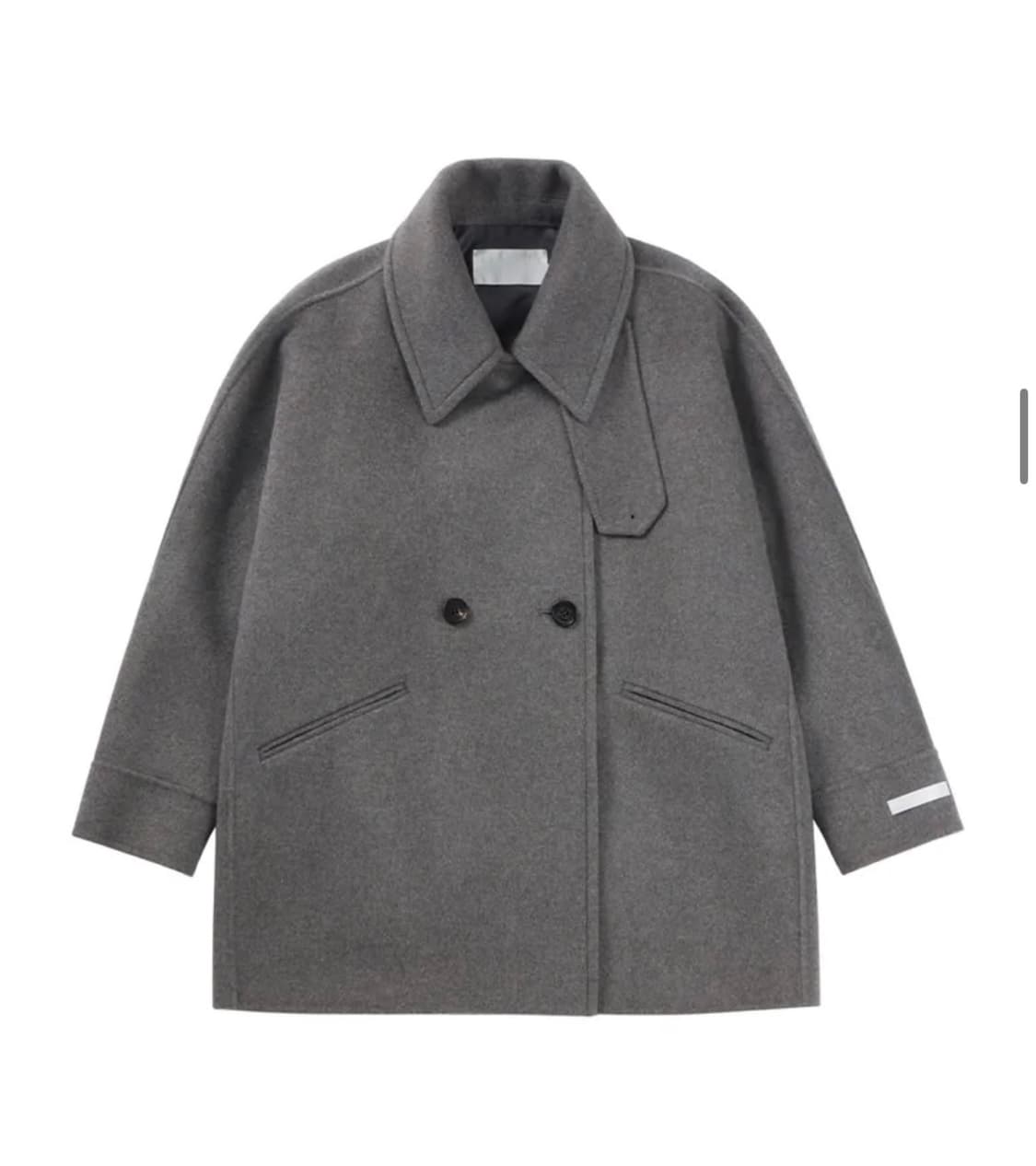 (S) 드로우핏 우먼 울 돌먼 핸드메이드 하프 코트 [M.GREY] 판매 상품이미지6