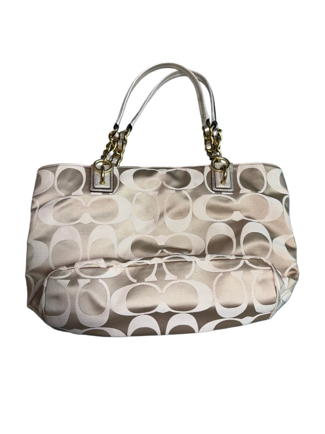 (예약중 구매X) 오네갸루 코치 시그니처 골드&퍼플 숄더백 상품이미지2