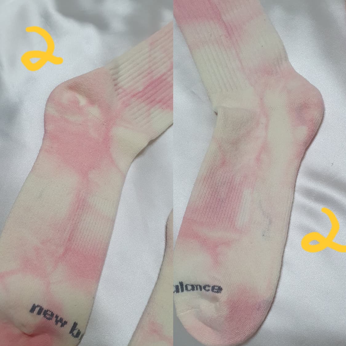 핑크 크림베이지 블랙 타이다이 뉴발란스 양말 삭스 상품이미지7