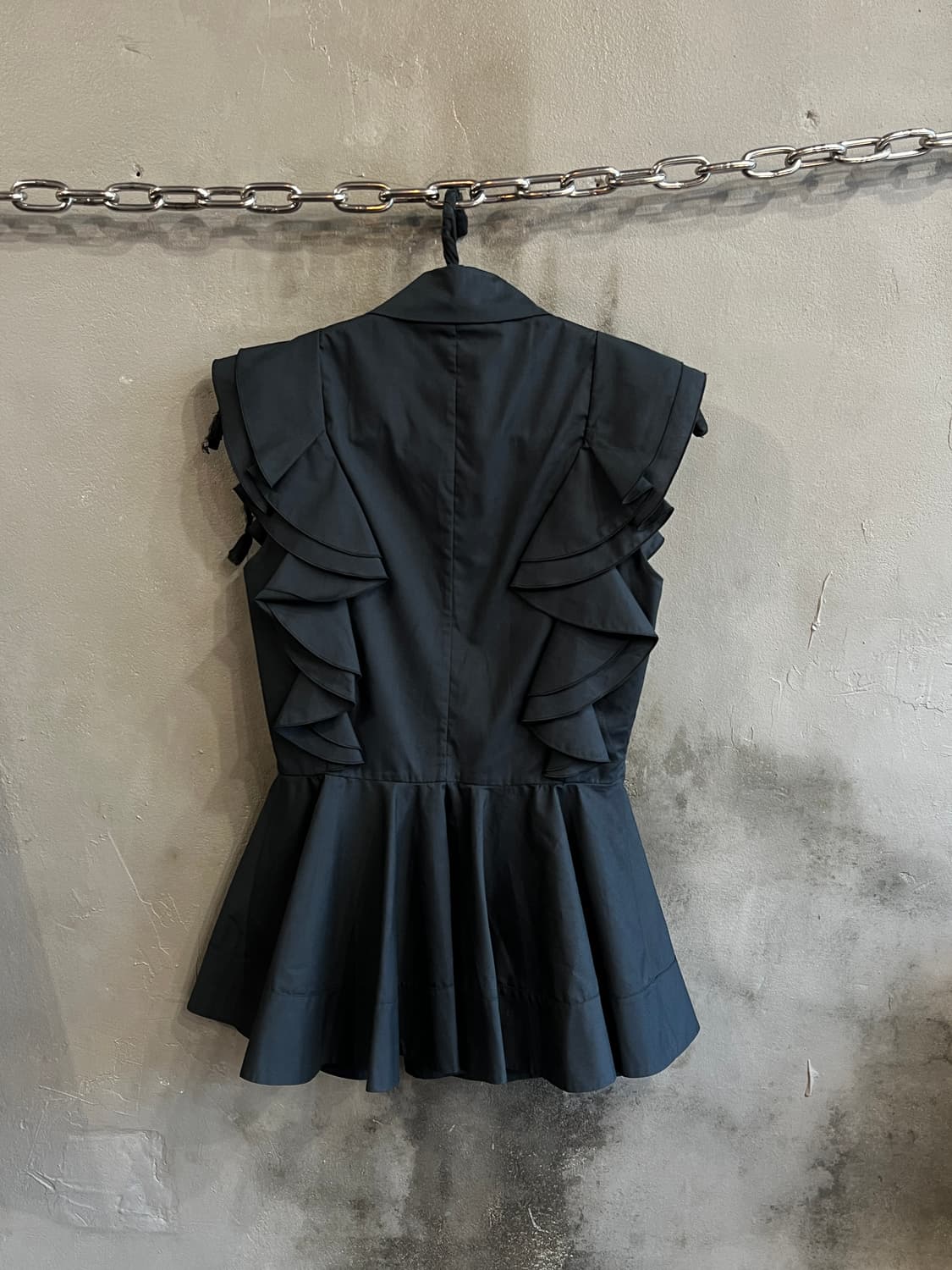 안토니오 베라르디 러플 페플럼 슬리브리스 탑 상품이미지5