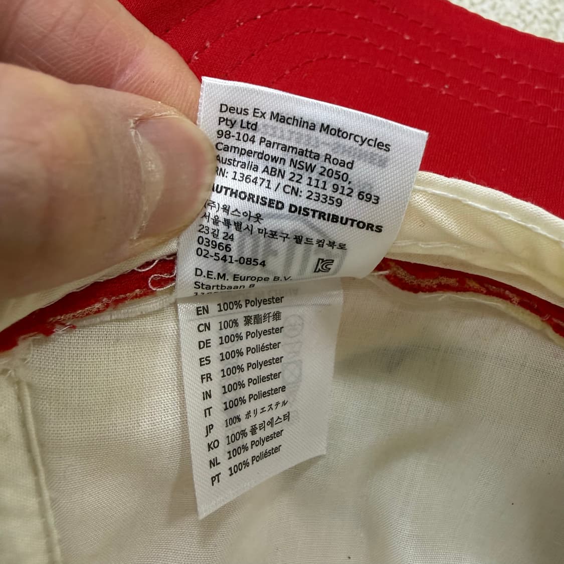 F DEUS 레드 매쉬캡 0202T2 상품이미지4