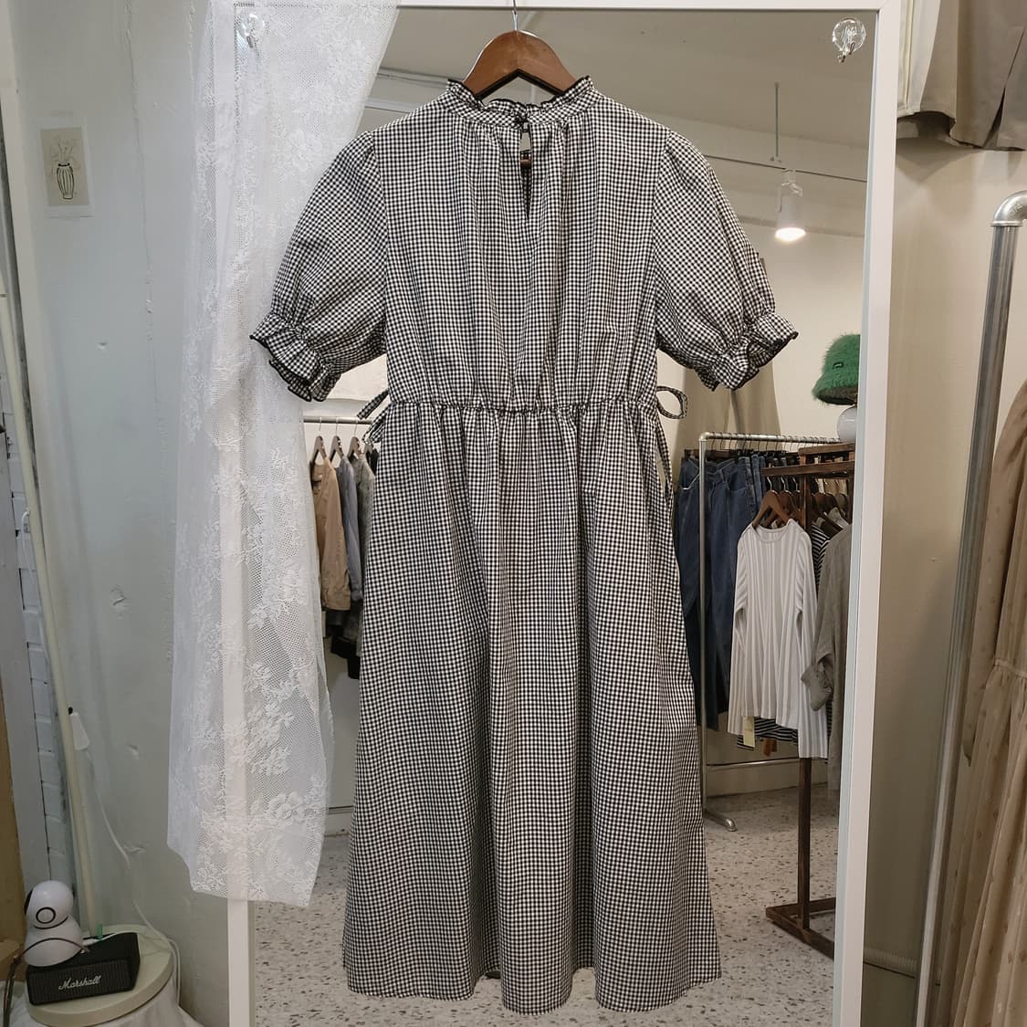Lutique 블랙체크 원피스 상품이미지5