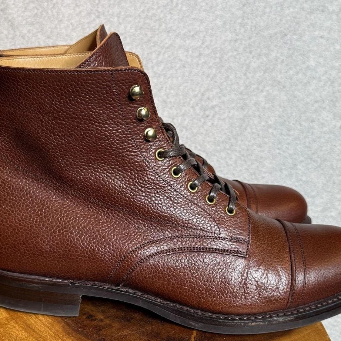 290 RRL 핸드버니시 페블 레더 부츠 리빙스턴 상품이미지4