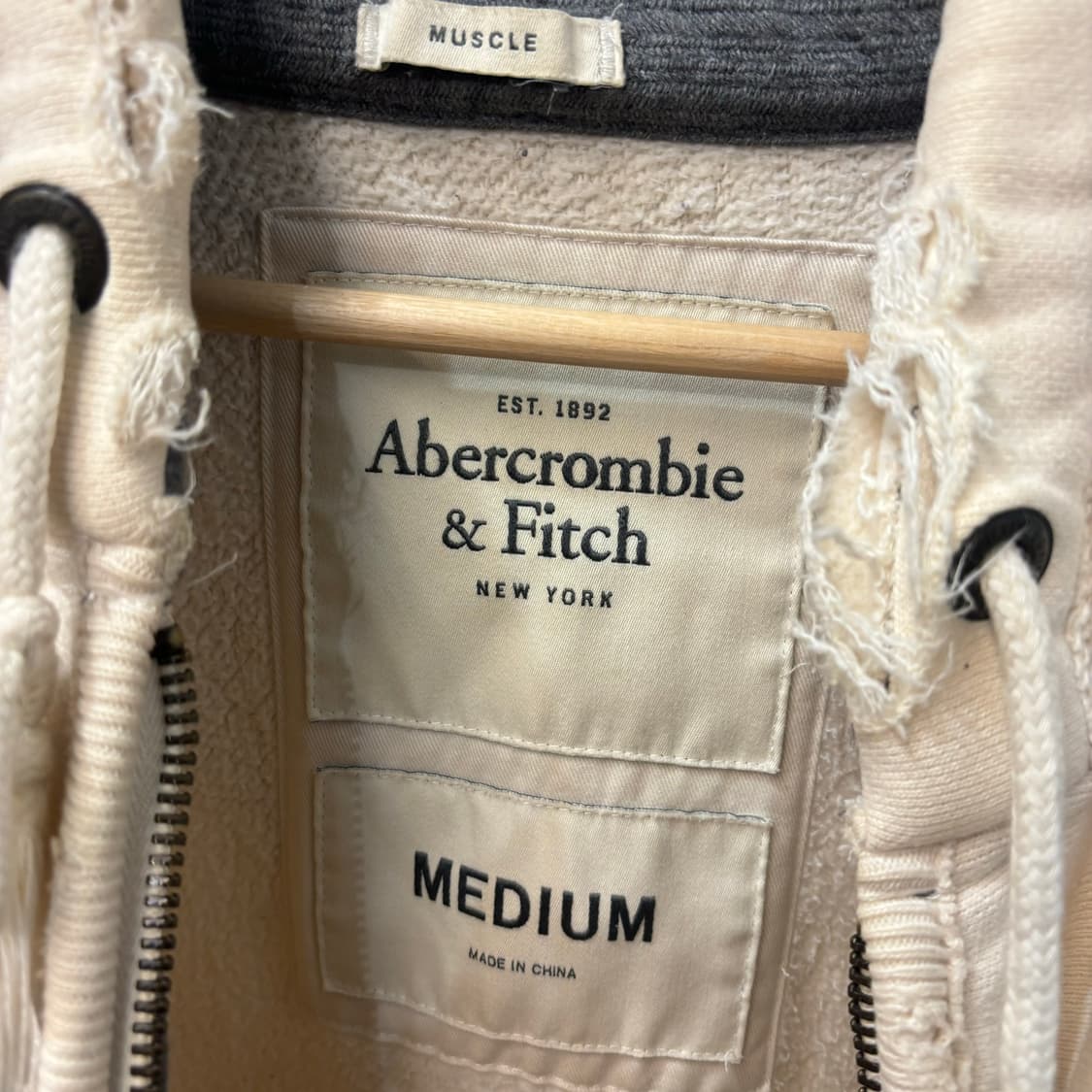 아베크롬비 y2k 빈티지 화이트 후드집업 M 상품이미지6