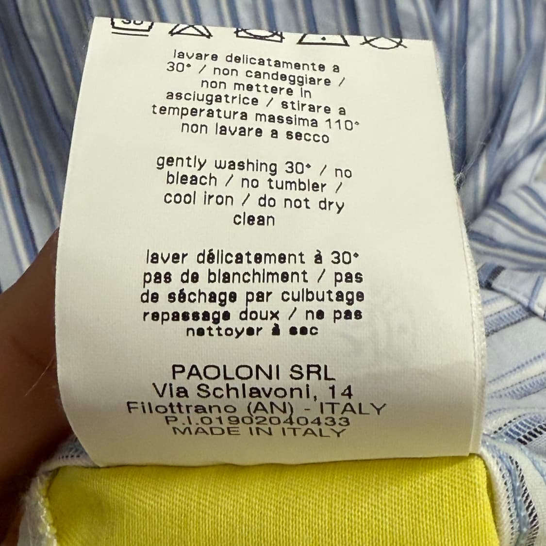 MSGM 블루 스트라이프 패턴에 토코 투칸 셔츠 (40) 상품이미지4