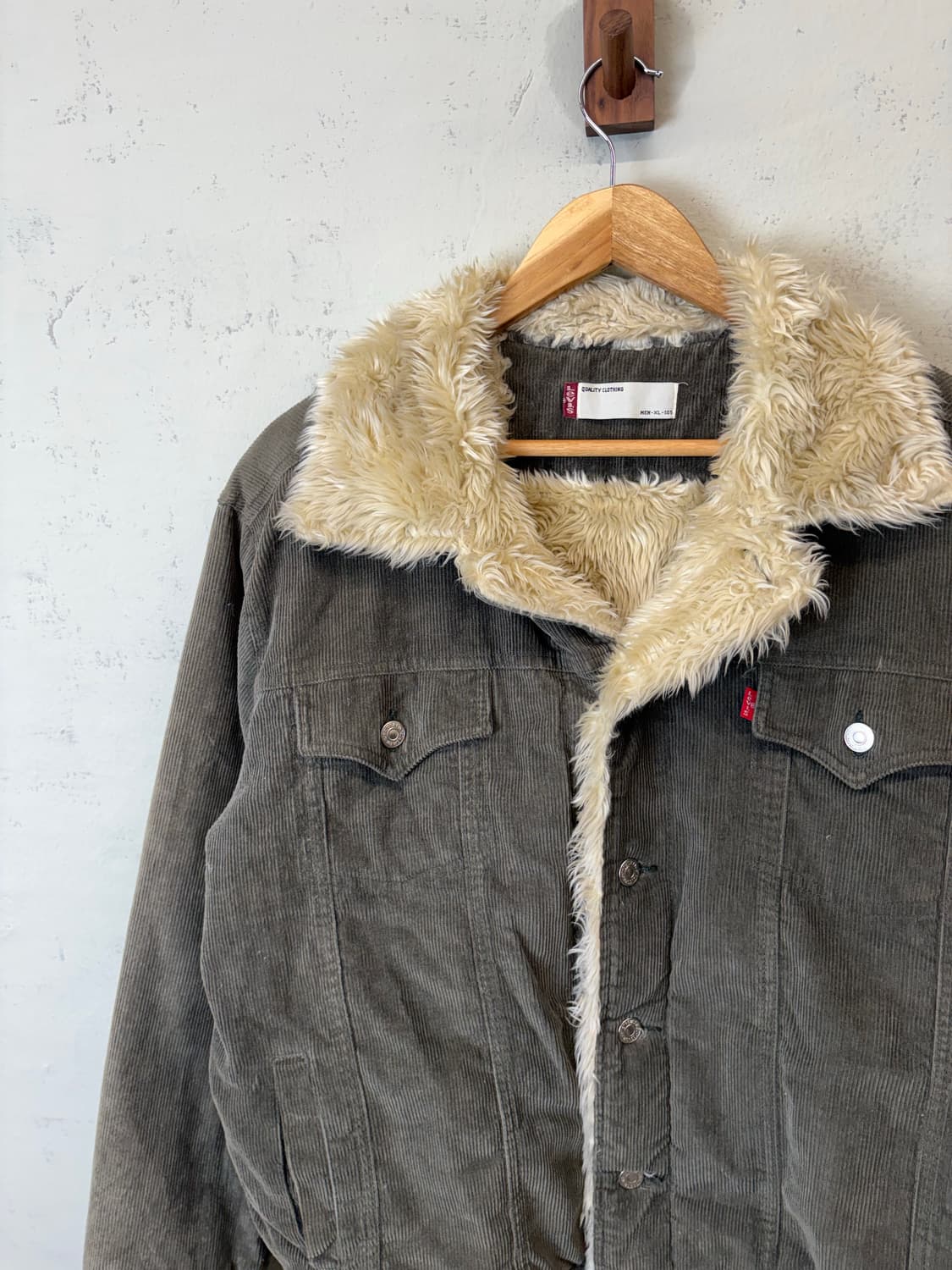 리바이스 코듀로이 쉐르파 트러커 자켓 카키 상품이미지6