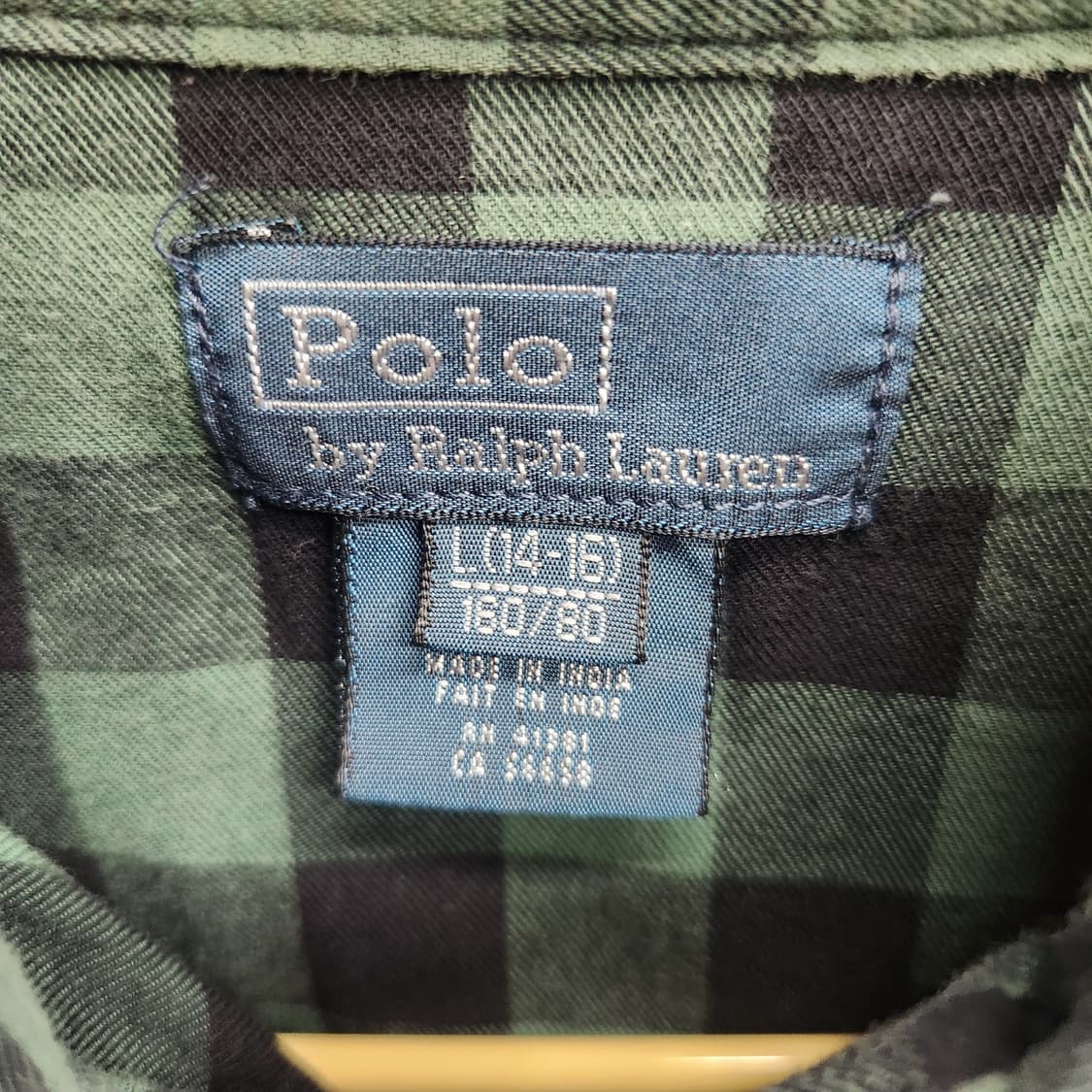 폴로랄프로렌 로고 웨스턴 체크셔츠 M 상품이미지5