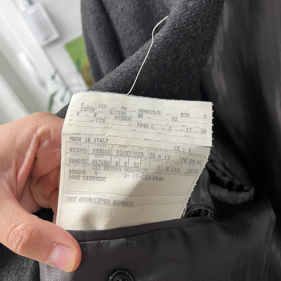 에르메네질도제냐 캐시미어100% 싱글코트 52 상품이미지6