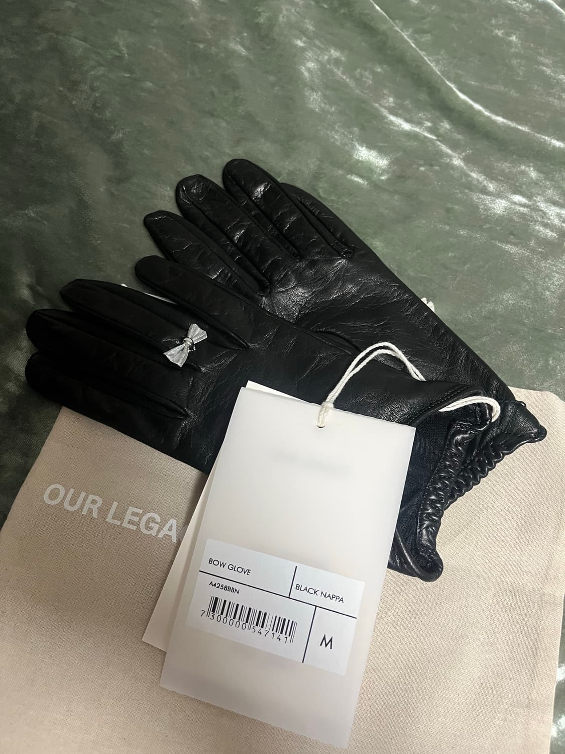 [m] 보우 글러브 블랙 나파 레더 상품이미지3