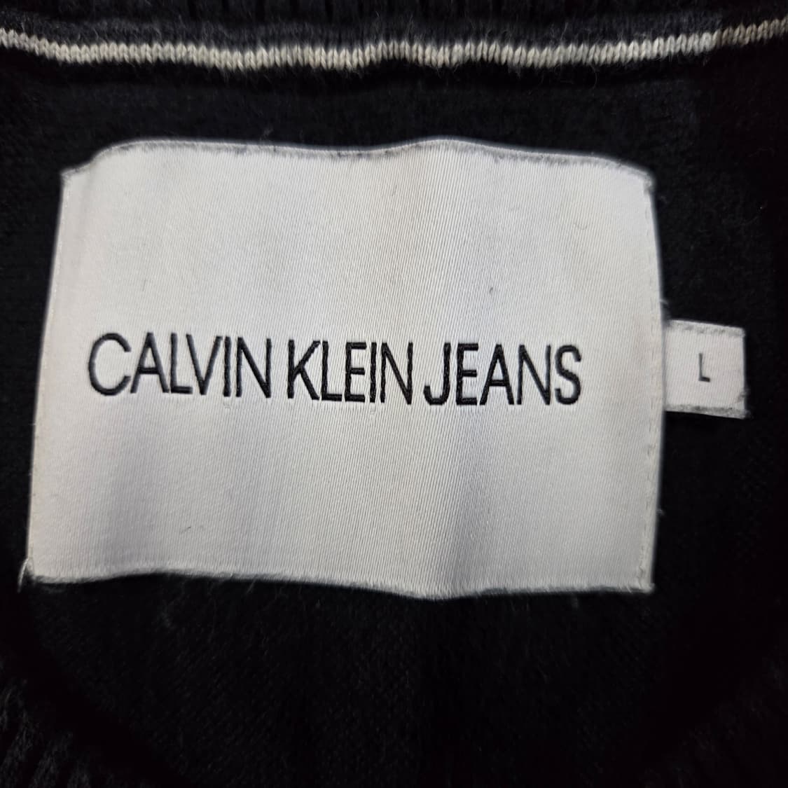 캘빈클라인 CK 로고 인타르시아 니트 스웨터 상품이미지4