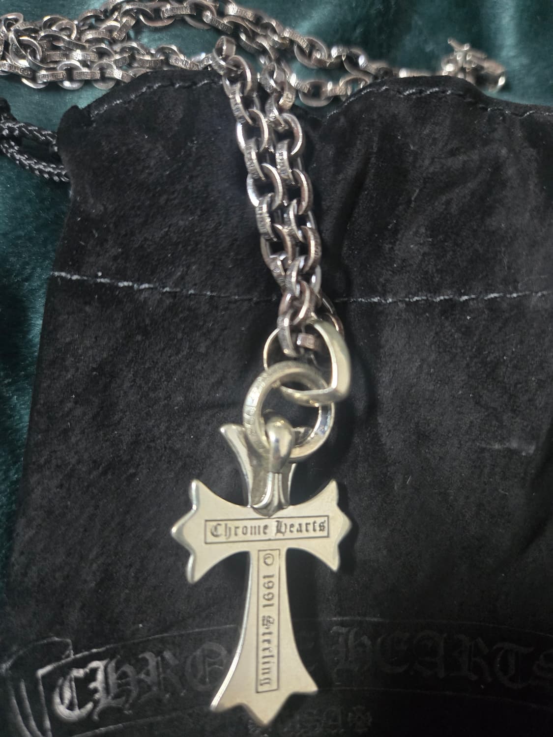 크롬하츠 새상품 페이퍼체인 20인치, 타이니 크로스 참 상품이미지4