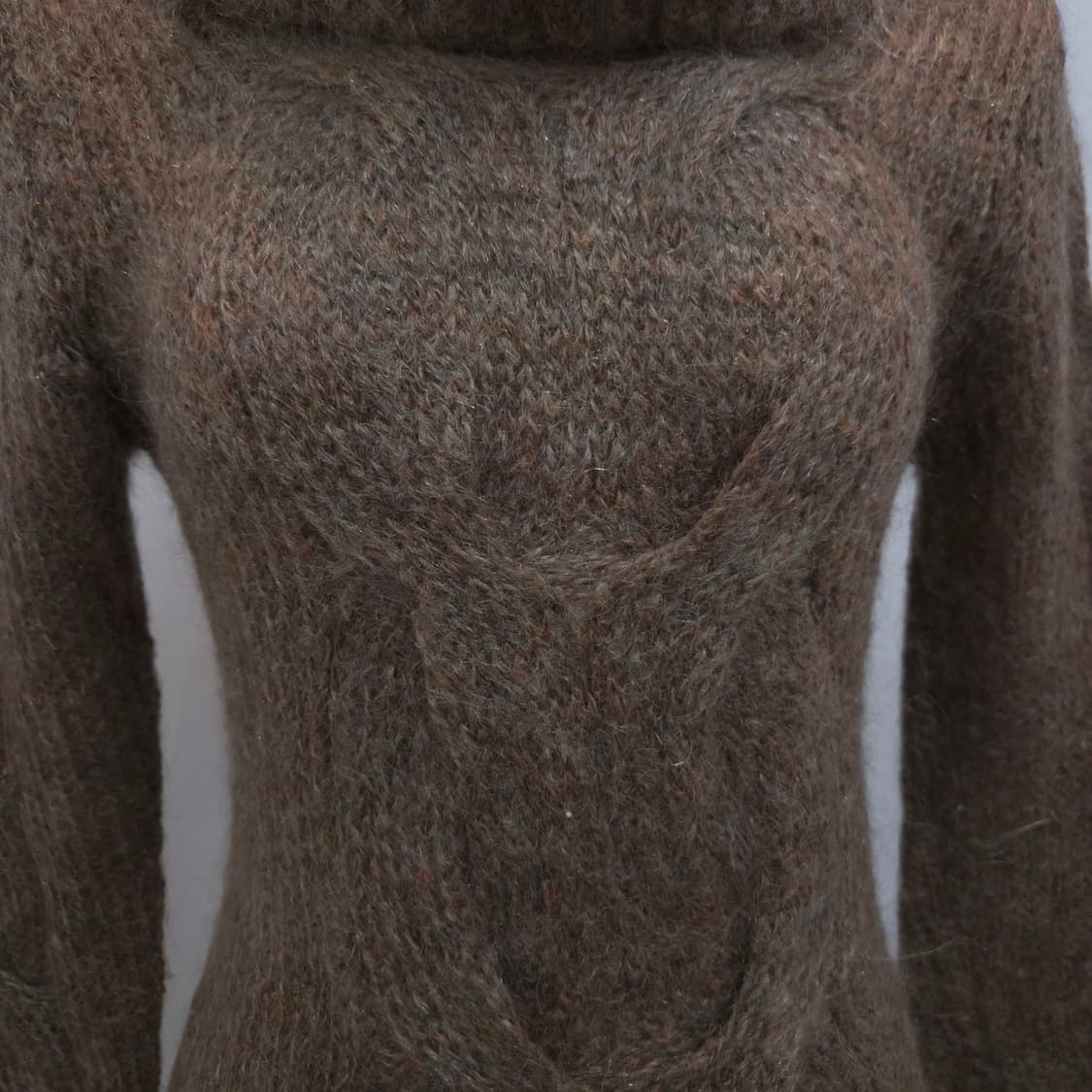 모헤어 터틀넥 브라운 니트 일본빈티지 상품이미지3