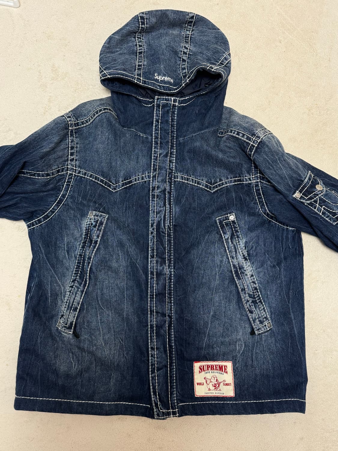 슈프림 x 트루 릴리전 고어텍스 쉘 자켓 데님 L 상품이미지1