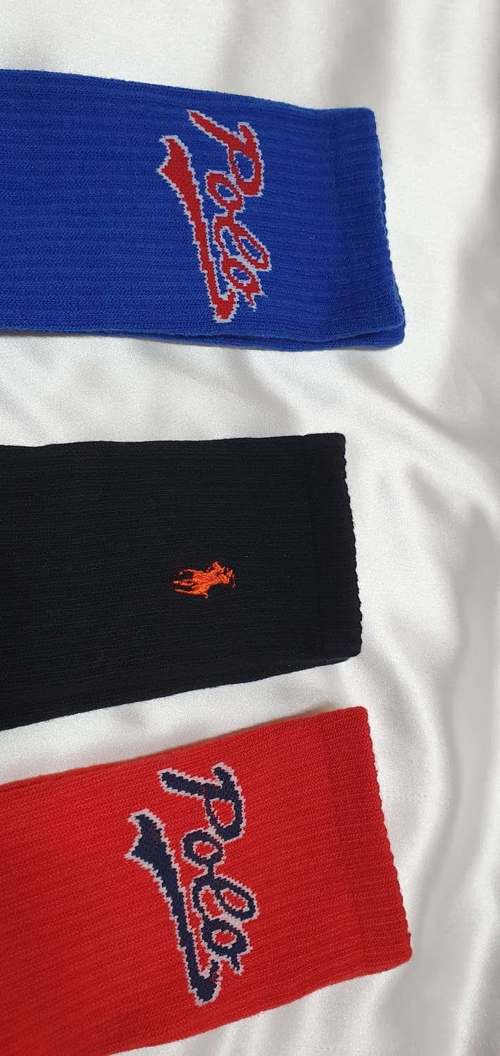 블루 블랙 레드 오렌지 폴로 랄프로렌 양말 상품이미지4