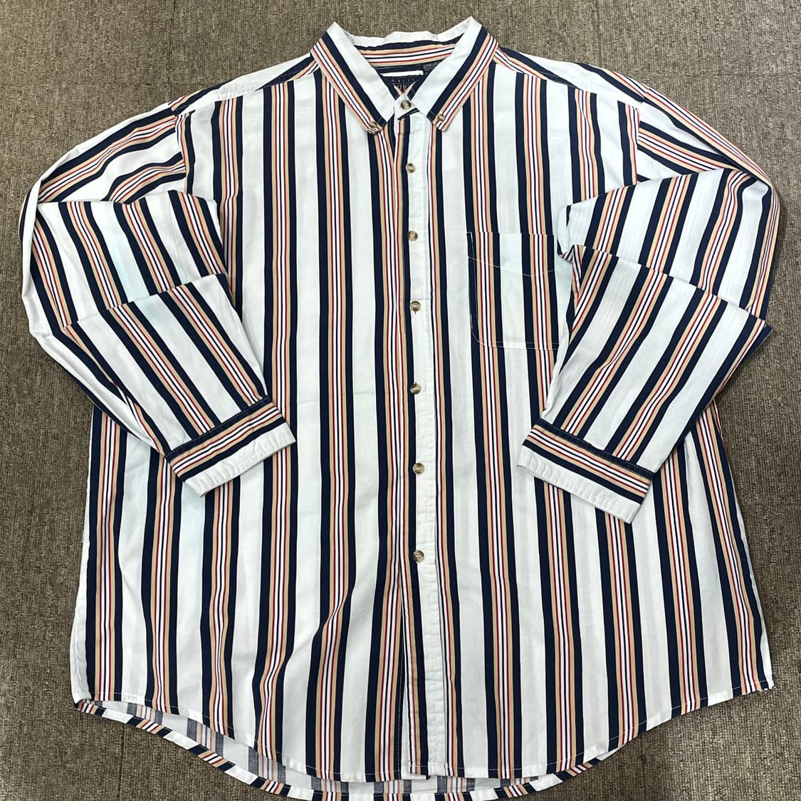 (XL) Basic Editions 빈티지 스트라이프 웨스턴 셔츠 상품이미지1